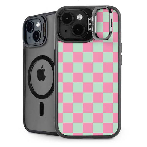 Watermelon Checkered iPhone 15 Kickstand Case